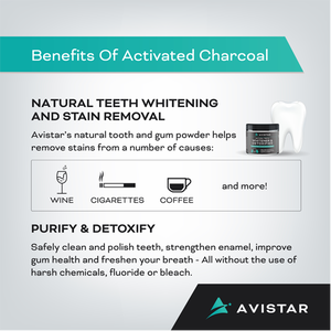 Natural Teeth Whitening Charcoal Powder With Organic Coconut Activated Charcoal And Sodium Bicarbonate