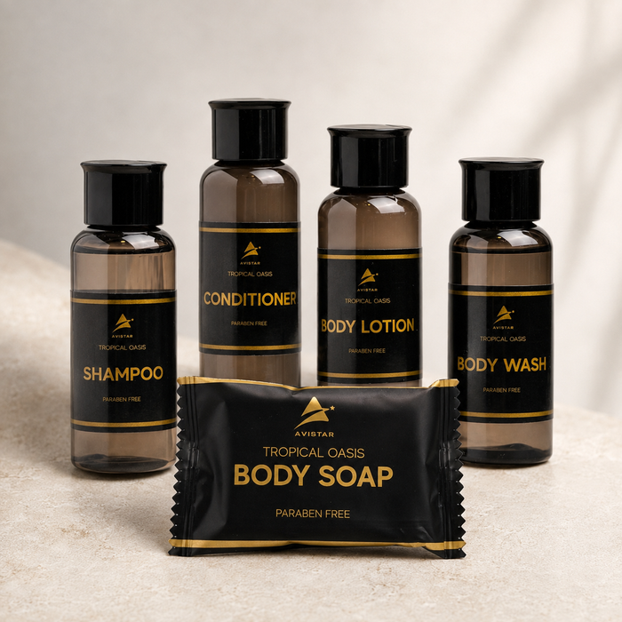 Tropical Oasis Hotel Amenities Set