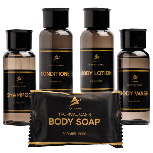 Tropical Oasis Hotel Amenities Set