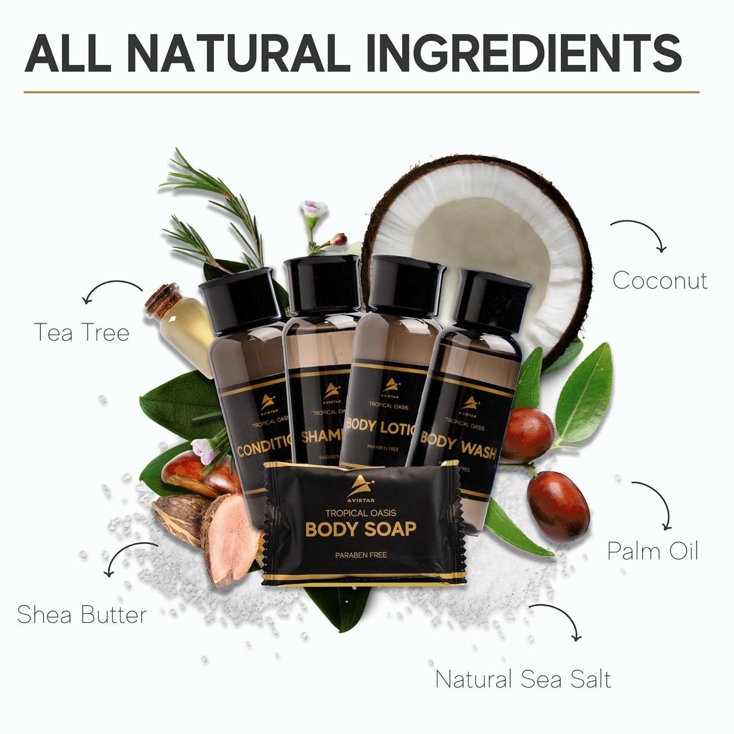 Tropical Oasis Hotel Amenities Set