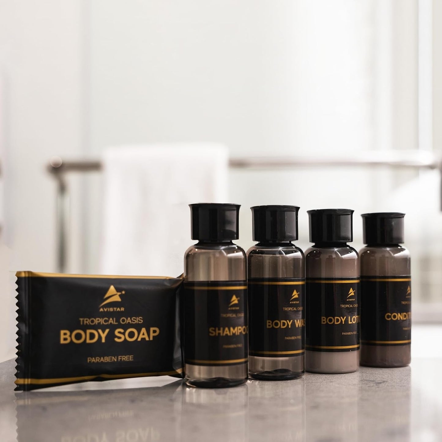 Tropical Oasis Hotel Amenities Set