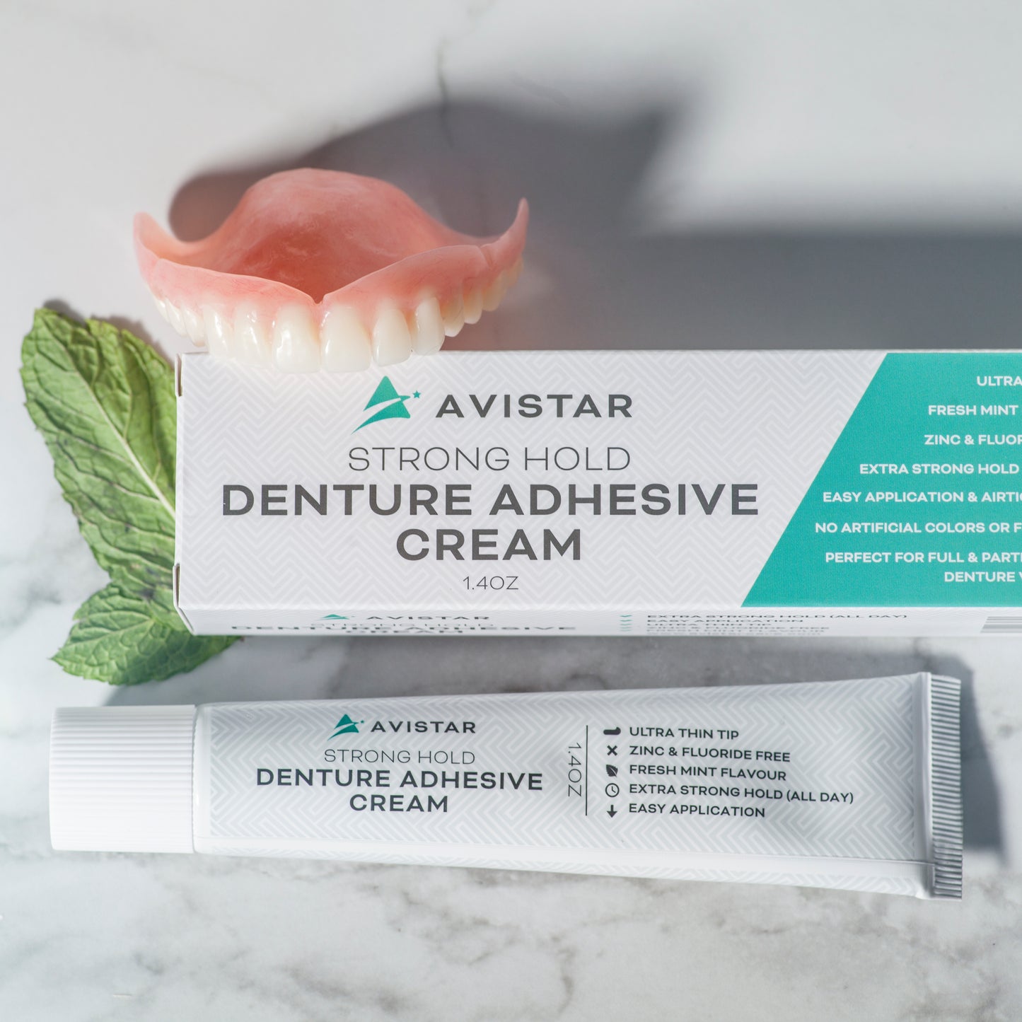 Denture Adhesive Cream - 5 Pack (Mint Flavour)