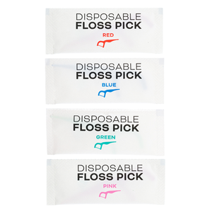 Disposable Floss Picks - Individually Wrapped In 4 Different Colors (450 count)